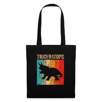 Triceratops Dinosaur Children Dino Gift - Tote Bag - black - Front