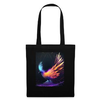 Geometric Phoenix Bird Polygon Abstract Mystical - Tote Bag - black - Front