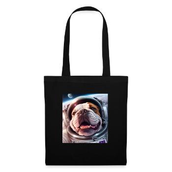 Bulldog Astronaut Dog Outer Space - Tote Bag - black - Front