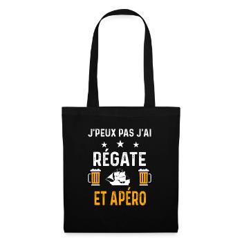 je peux pas j'ai régate et apéro - Sac en tissu - noir - Devant