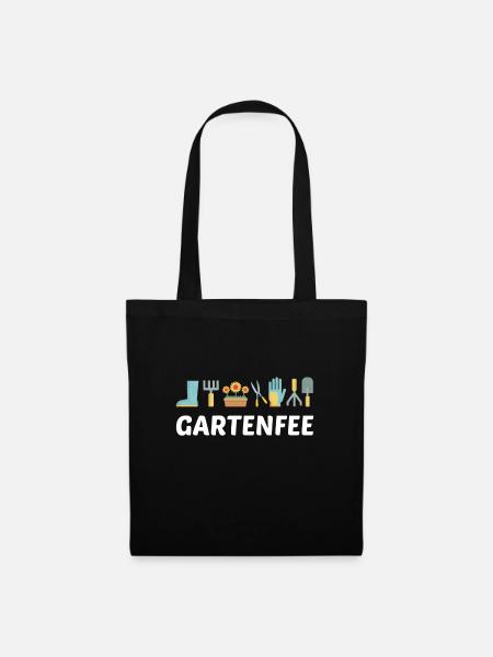 Gartenfee Gartenarbeit Gärtnern Hobbygärtner - Stoffbeutel - Schwarz