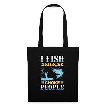 Je pêche, donc je n’étouffe pas les gens qui - Sac en tissu - noir - Devant