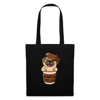 Pugkin Spice Latte Café Citrouille Spice - Sac en tissu - noir - Devant