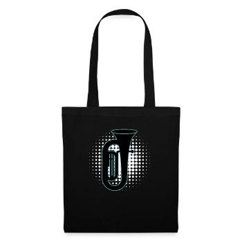 Joueur de tuba Tuba Instrument de musique - Sac en tissu - noir - Devant