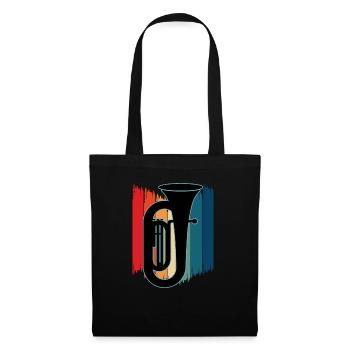 Joueur de tuba Tuba Instrument de musique - Sac en tissu - noir - Devant
