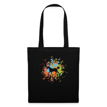 Éclaboussure de couleur de cheval - Sac en tissu - noir - Devant