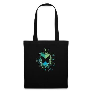 Éclaboussure de couleur papillon - Sac en tissu - noir - Devant
