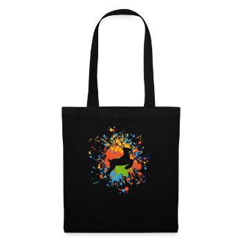 Éclaboussure de couleur de cerf - Sac en tissu - noir - Devant