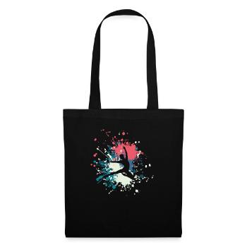 Éclaboussure de couleur d'expression de danse - Sac en tissu - noir - Devant