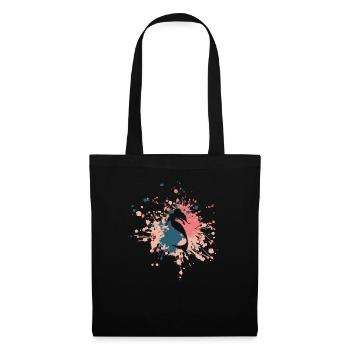 Belle éclaboussure de couleur de sirène - Sac en tissu - noir - Devant