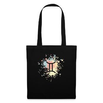 Zodiac Gemini Icon Color Splash - Tote Bag - black - Front