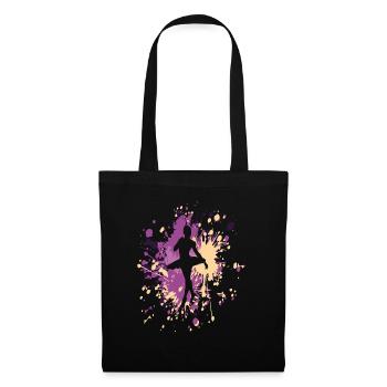 Éclaboussure de couleur de ballerine de danse - Sac en tissu - noir - Devant