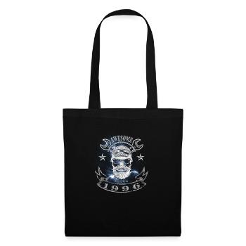 Awesome since 1996, Biker 27. Geburtstag - Stoffbeutel - Schwarz - Vorne