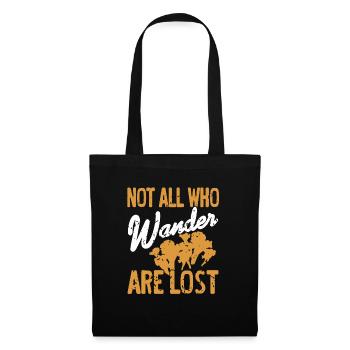 Not All Who Wander Are Lost Retro Mushroom Hunting - Tote Bag - black - Front