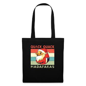 Drôle de canard Dictons Rubber Duck Quack Quack Ducks - Sac en tissu - noir - Devant