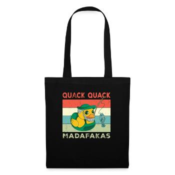 Drôle de canard Dictons Rubber Duck Quack Quack Ducks - Sac en tissu - noir - Devant