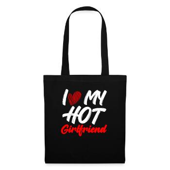 I Love My Hot Girlfriend - Tote Bag - black - Front