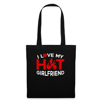 I Love My Hot Girlfriend - Tote Bag - black - Front