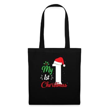 My 1st Christmas - Stoffbeutel - Schwarz - Vorne