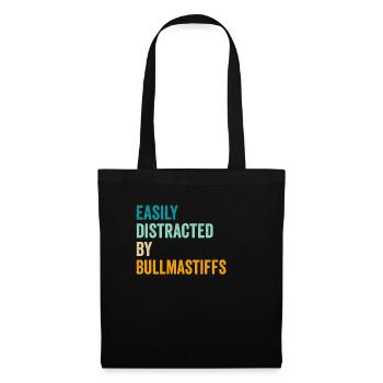 Easily Distracted By Bullmastiffs - Tote Bag - black - Front