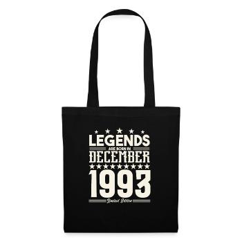 Legenden werden im Dezember 1993 geboren.Geschenkjubiläum - Stoffbeutel - Schwarz - Vorne