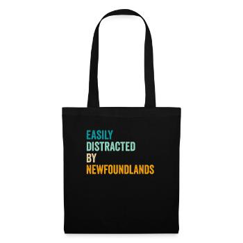 Easily Distracted By Newfoundlands - Tote Bag - black - Front