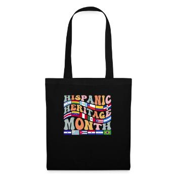 National Hispanic Heritage Month Lateinische Flaggen - Stoffbeutel - Schwarz - Vorne