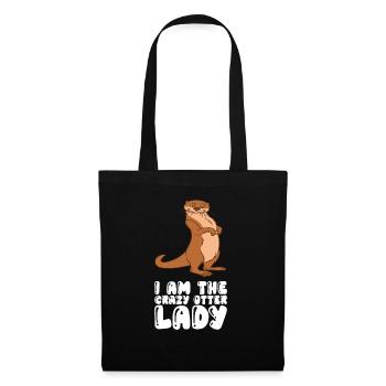 Petits jeux de mots sur les loutres et blagues sur les loutres - Sac en tissu - noir - Devant