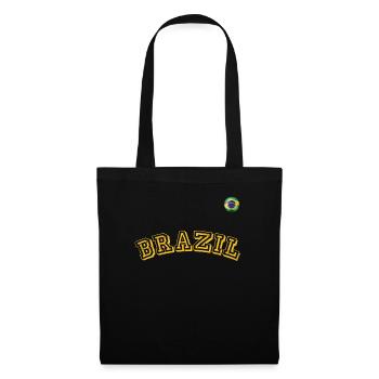 Retro Style Brésil Football Team Brasil Fan de football - Sac en tissu - noir - Devant