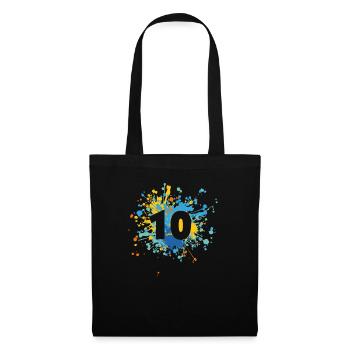 Splash couleur numéro 10 - Sac en tissu - noir - Devant