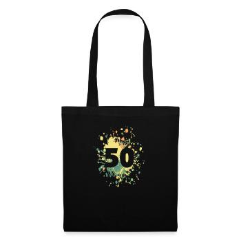 Numéro 50e couleur Splash - Sac en tissu - noir - Devant