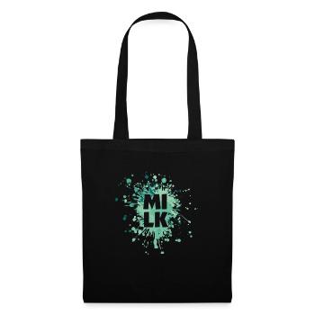 Éclaboussure de couleur de lettre de lait - Sac en tissu - noir - Devant