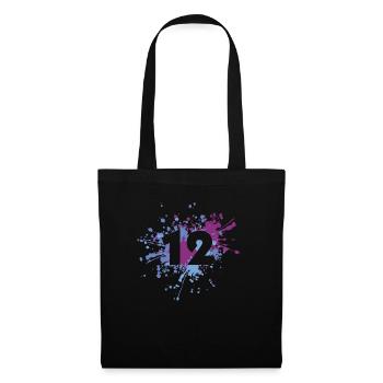 Number 12th Color Splash - Tote Bag - black - Front
