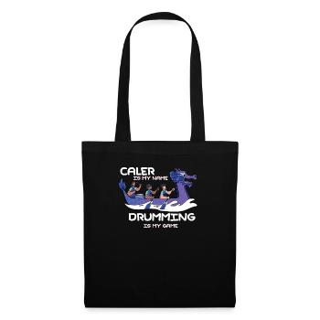 Bateau dragon pédalo japonais aviron - Sac en tissu - noir - Devant