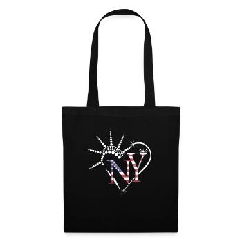 J’adore New York USA Gift Heart - Sac en tissu - noir - Devant