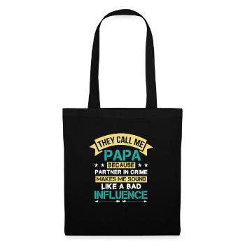 Ils m’appellent Papa Drôle de jour de papa Papa - Sac en tissu - noir - Devant