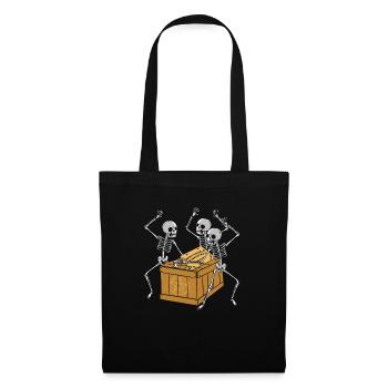 Retro Halloween Skeleton Playing Ouija Horror - Tote Bag - black - Front