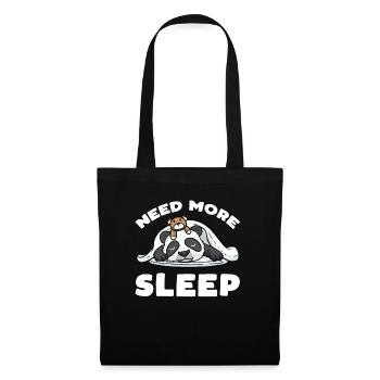 Need more sleep Panda Sleeping with Plush Toy - Tote Bag - black - Front