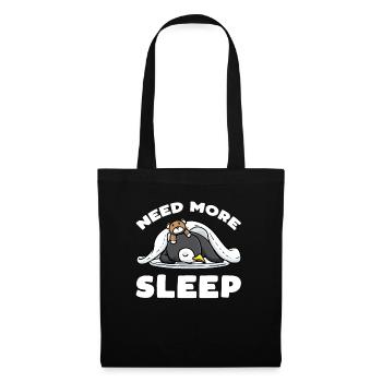Besoin de plus de sommeil Jouet en peluche Pingouin endormi - Sac en tissu - noir - Devant