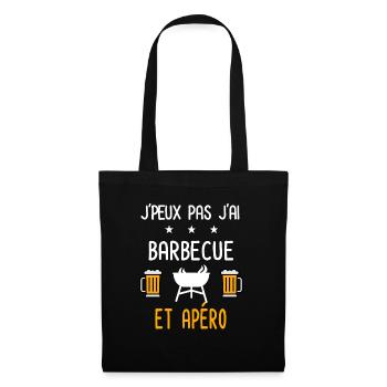 je peux pas barbecue grill - Sac en tissu - noir - Devant
