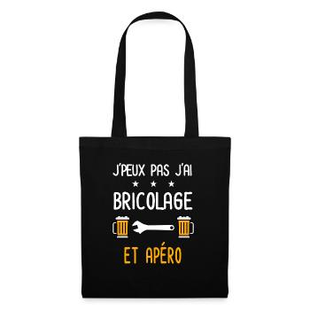 je peux pas bricolage clé molette - Sac en tissu - noir - Devant