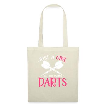 Juste une fille qui aime jouer au Darts Disc Club - Sac en tissu - nature - Devant