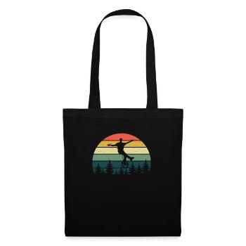 Rétro monocycle - Sac en tissu - noir - Devant