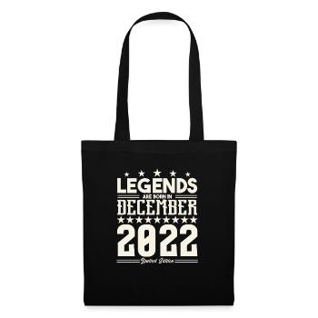 Legenden werden im Dezember 2022 geboren.Geschenkjubiläum - Stoffbeutel - Schwarz - Vorne