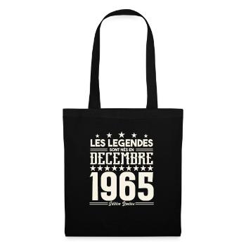 Les Légendes Sont Nés En Décembre 1965, Cadeau. - Sac en tissu - noir - Devant