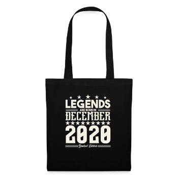 Legenden werden im Dezember 2020 geboren.Geschenkjubiläum - Stoffbeutel - Schwarz - Vorne