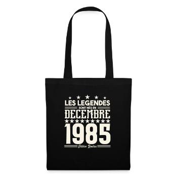 Les Légendes Sont Nés En Décembre 1985, Cadeau. - Sac en tissu - noir - Devant