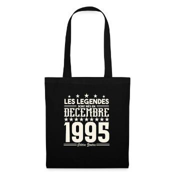 Les Légendes Sont Nés En Décembre 1995, Cadeau. - Sac en tissu - noir - Devant