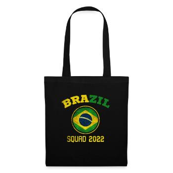 Retro Style Brésil Équipe de football Équipe du Brésil 2022 F - Sac en tissu - noir - Devant