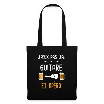 je peux pas guitare - Sac en tissu - noir - Devant